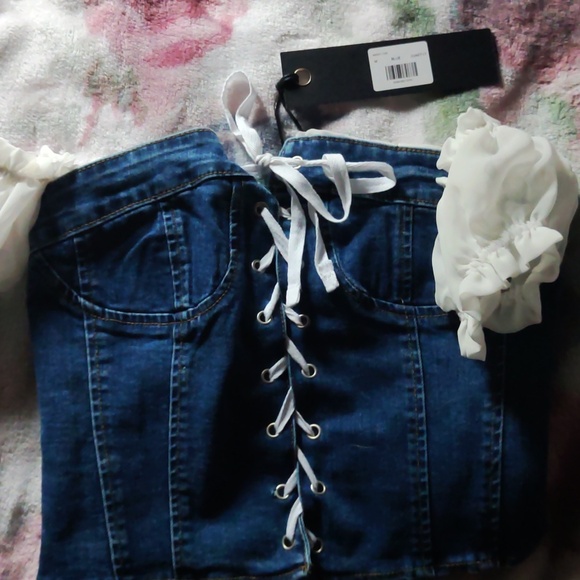 I.AM.GIA denim Corset - Picture 1 of 6